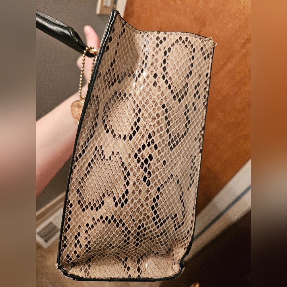 Anne KIein Snake print Handbag + NWT Black Wallet - Picture 12 of 17